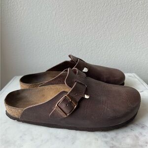Birkenstock Boston Clogs Habana Oiled Leather
